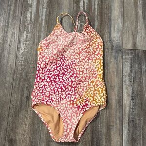 J Crew Girls animal print swim suit Crewcuts size 12